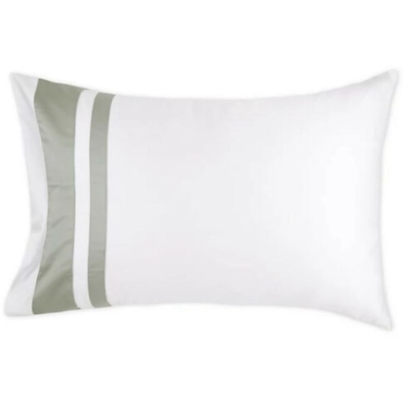 NIB [ 1‎ King ] Pillowcase for Frette At Home Brenta in Ivory / Sage Green - Picture 11 of 12